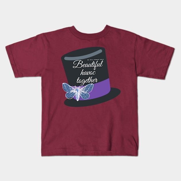 Beautiful Havoc Together Kids T-Shirt by FamilyCurios